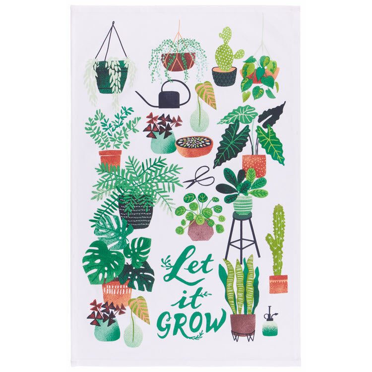 Let It Grow Printed Dishtowel