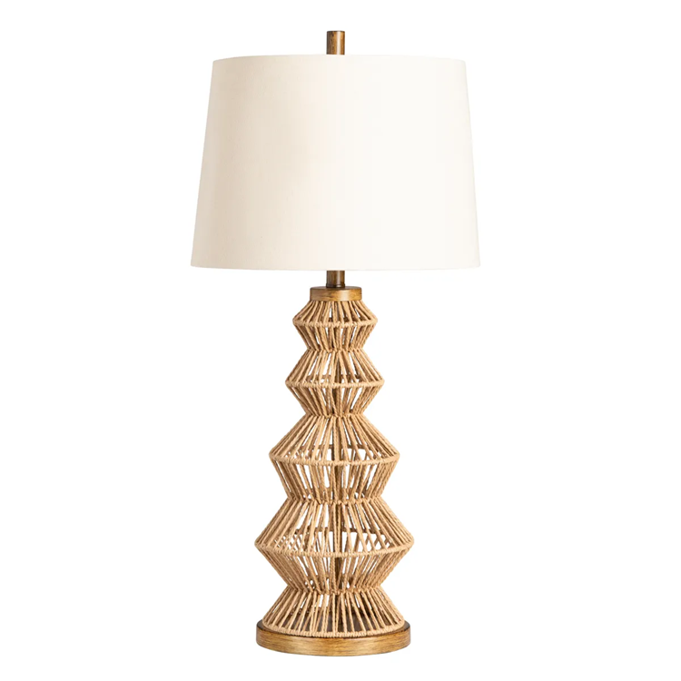 Adler Turreted Woven Table Lamps Set/2