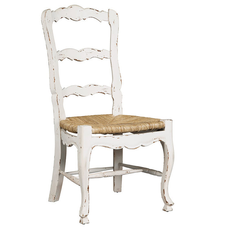 French Ladderback Side Chair Chalk White Set/4