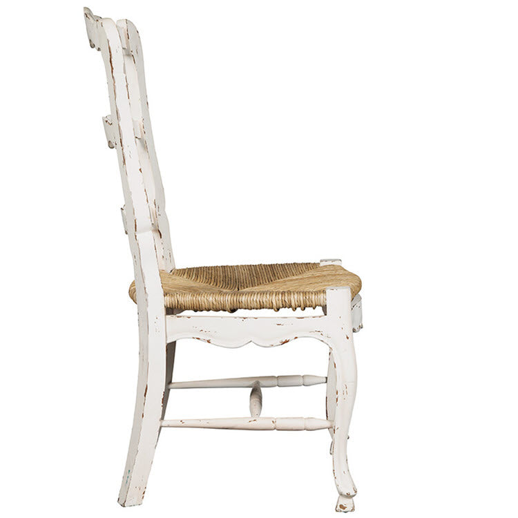French Ladderback Side Chair Chalk White Set/4