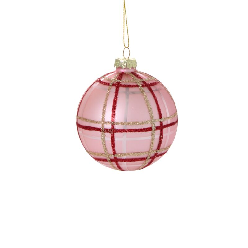 Glitter Plaid Ornaments