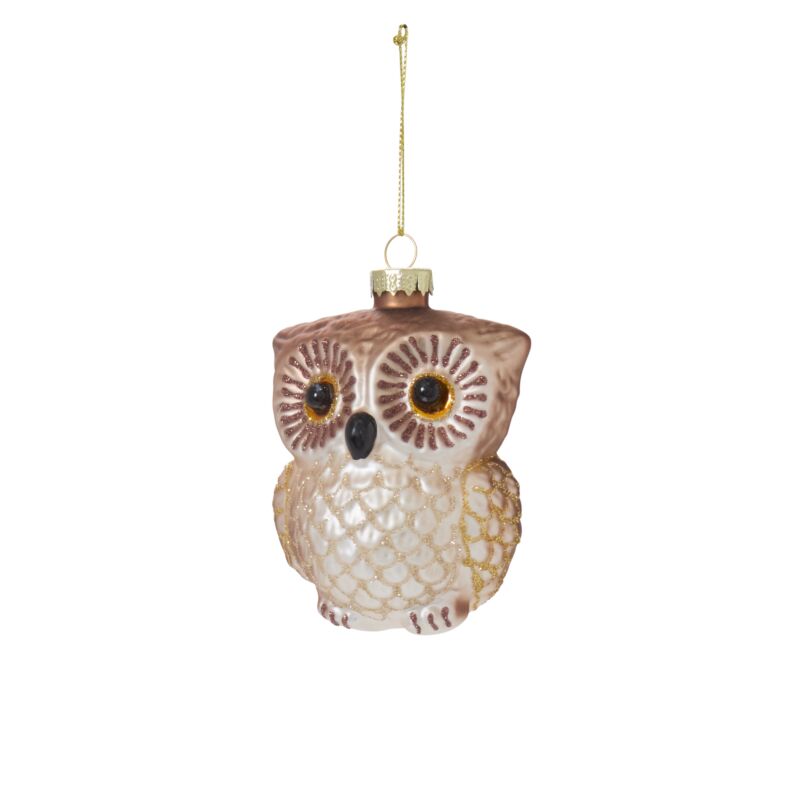 Tawny Owl Ornaments Set/6