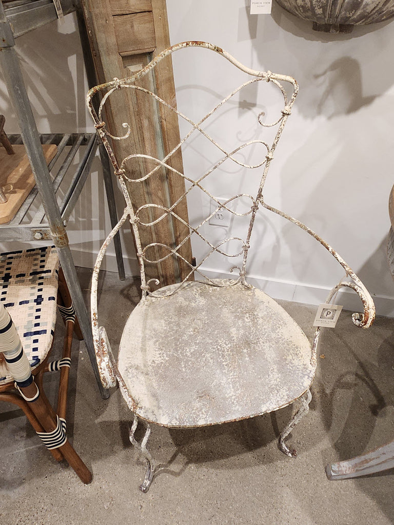 Charlotte Iron Chair Antique White