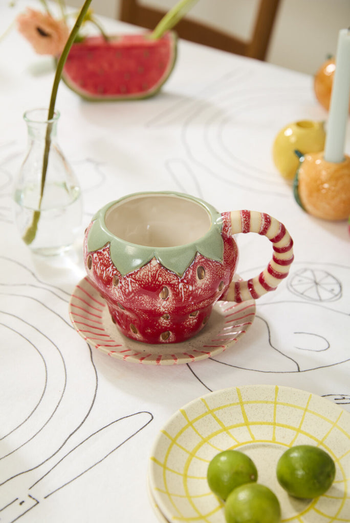 Fresh Fruit Mug with Saucer