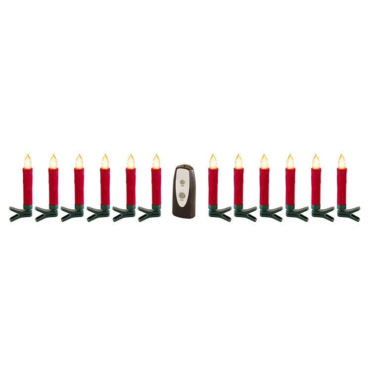 LED Clip On Taper Candle 4.5" H Set/24