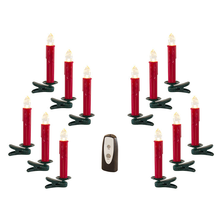 LED Clip On Taper Candle 6.5" H Set/24