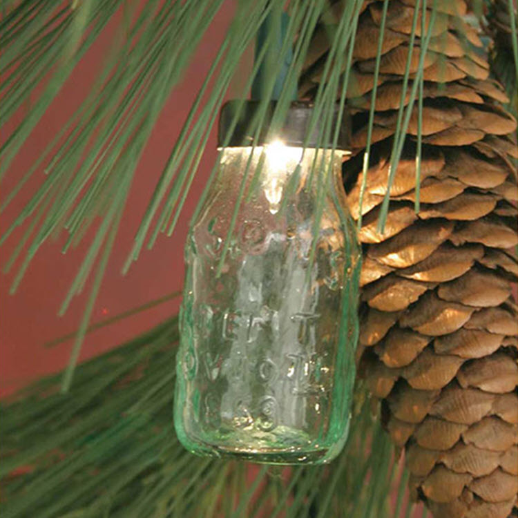 Glass Mini Mason Jar Ornament Box/12