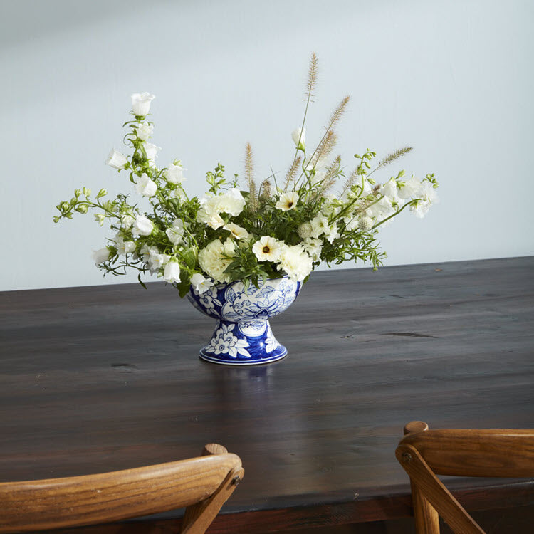 Elodie Chinoiserie Compote Blue 5.75"