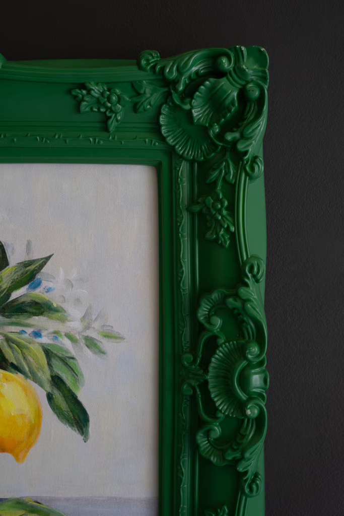 Framed Dark Green Lemons