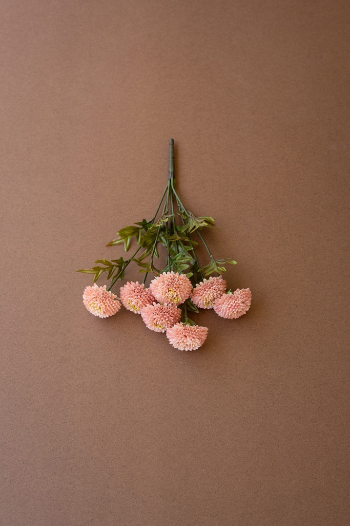 Artificial Light Pink Ball Dahlias Box/6 Bundles