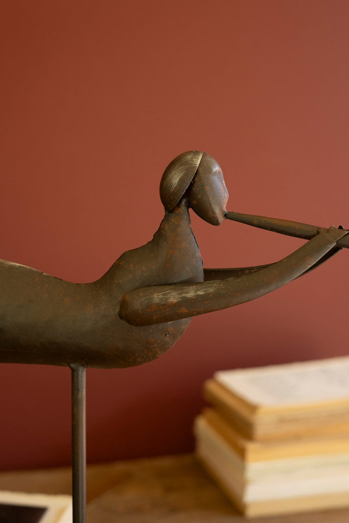 Set/2 Rustic Metal Folk Art Angels