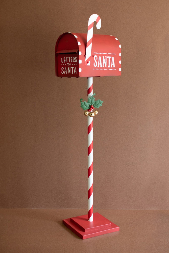 Painted Metal Christmas Mail Box