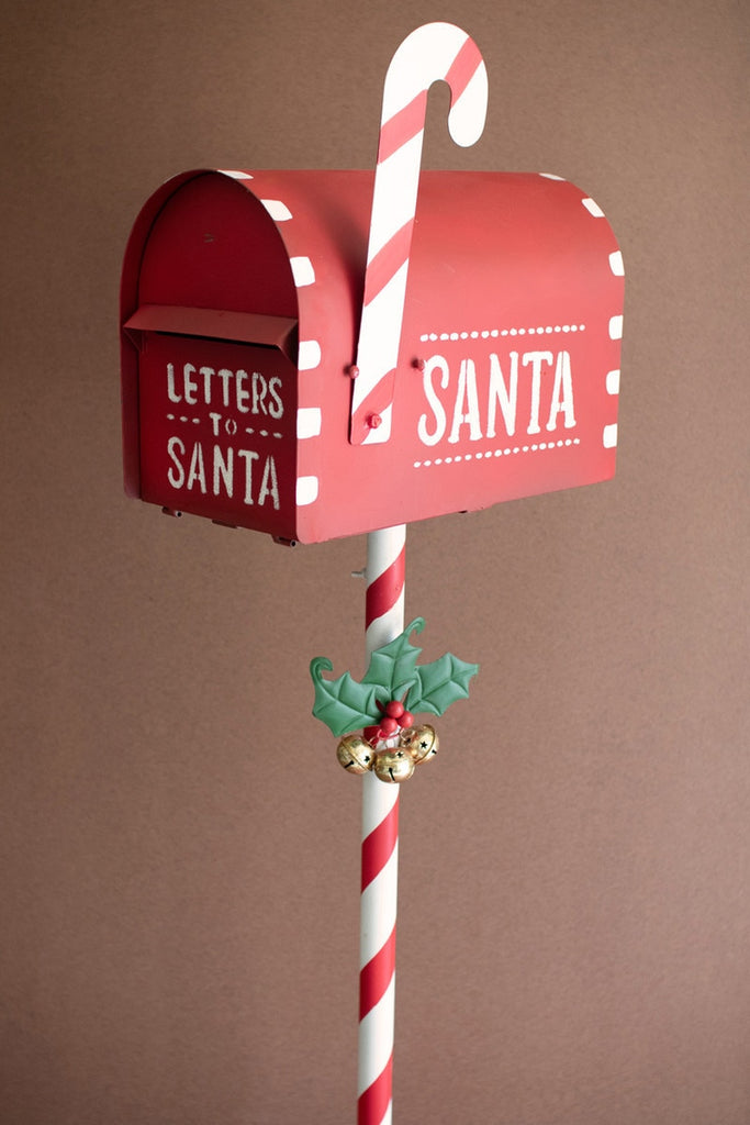 Painted Metal Christmas Mail Box
