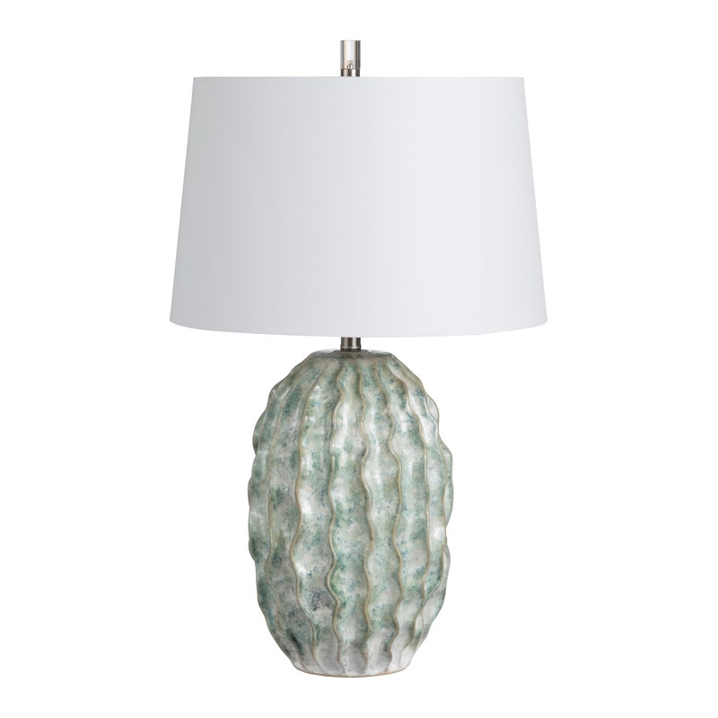 Ceramic Table Lamp Green 31"