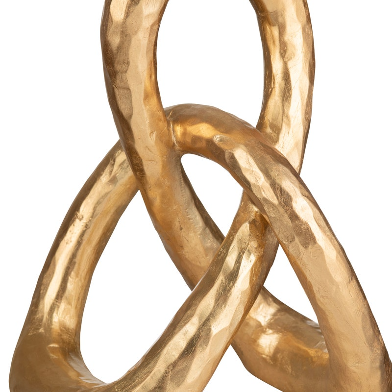 St James Sculptural Knot Buffet Lamps Gold Set/2
