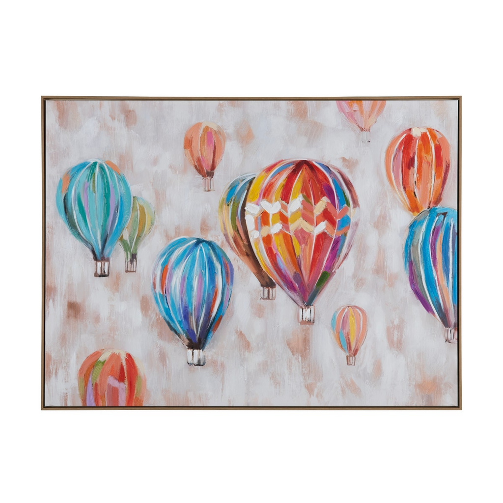 Balloons Up Framed Canvas