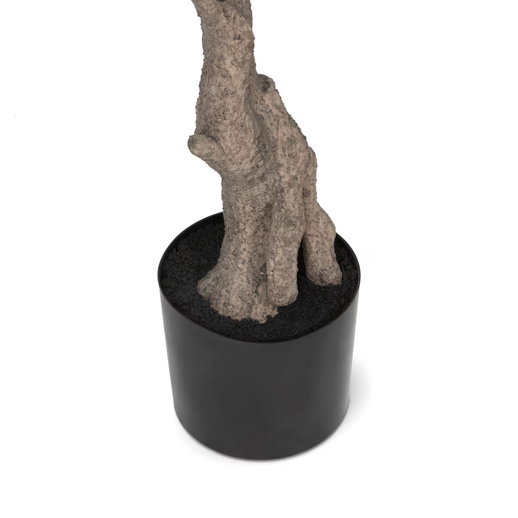 Faux Olive Tree with Weighted Black Pot 78"