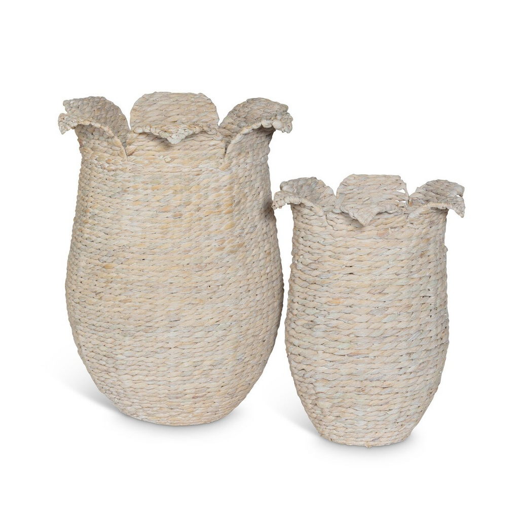 Sanibel Whitewash Basket,  Set of 2