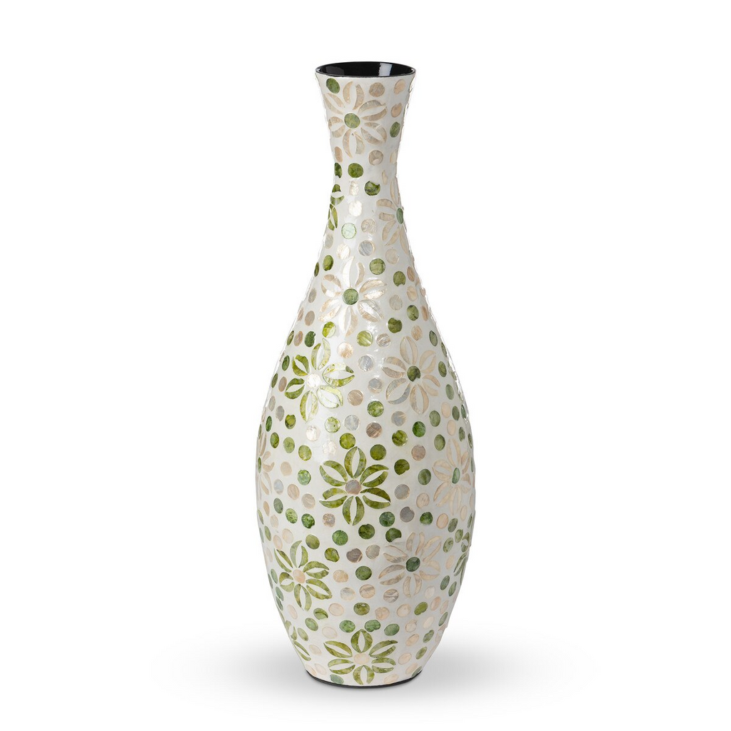 Capraia Coast Floral Vase,  Capiz