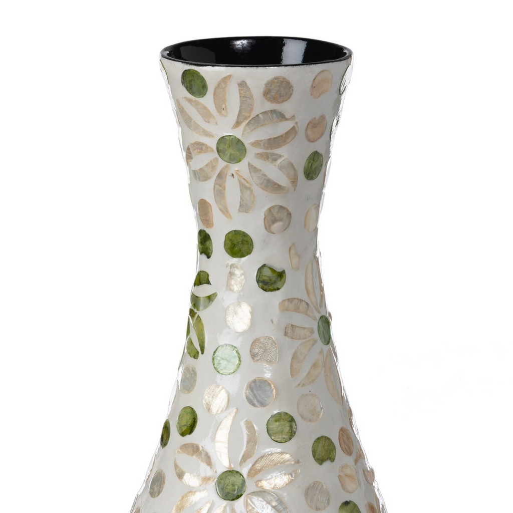 Capraia Coast Floral Vase,  Capiz