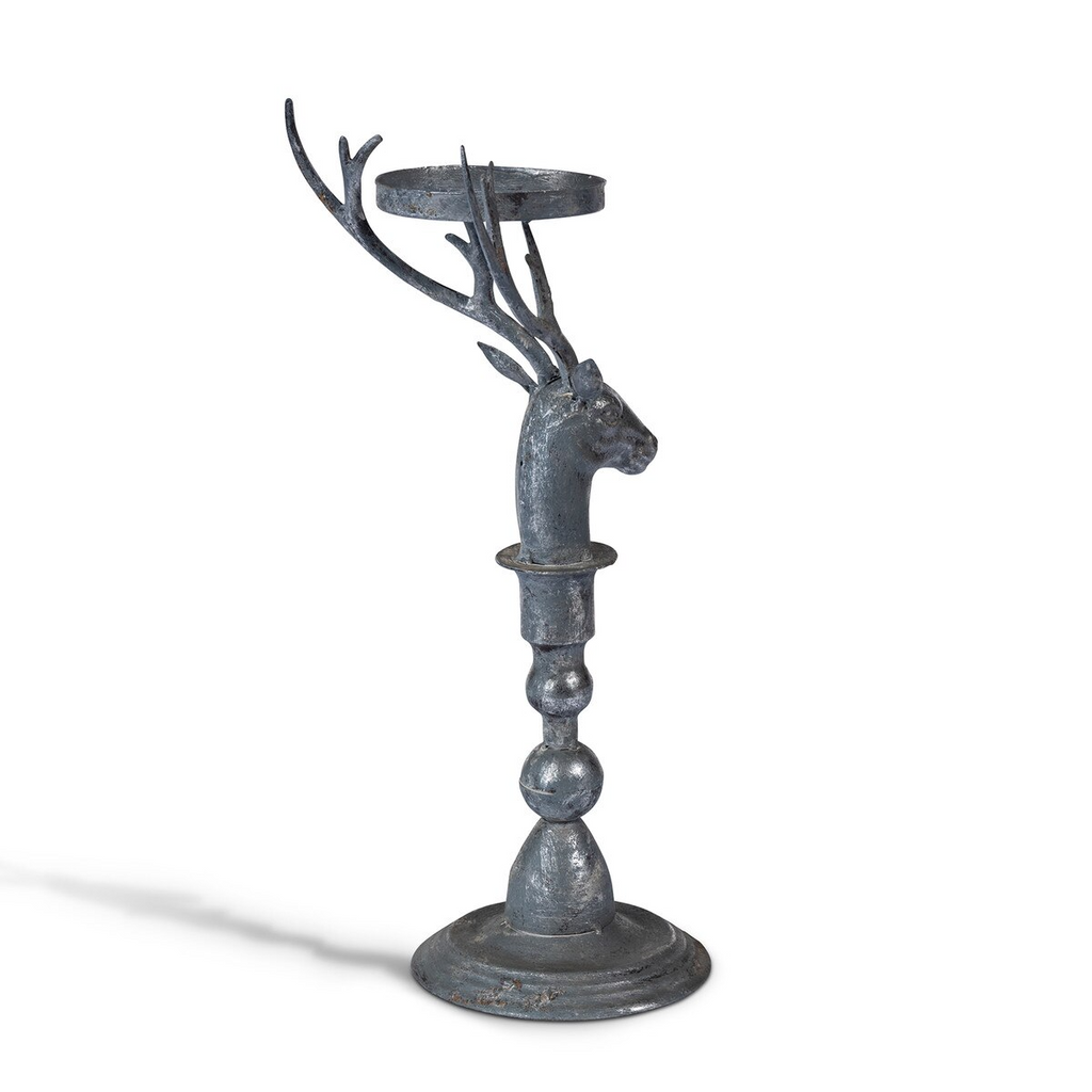 Rustic Deer Candle Holder Large