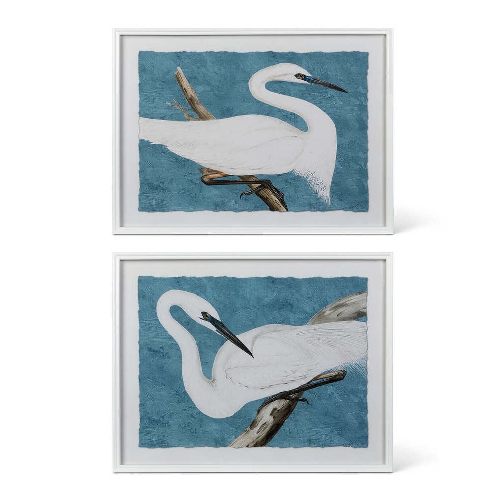 Serene Swan Framed Wall Art Set/2