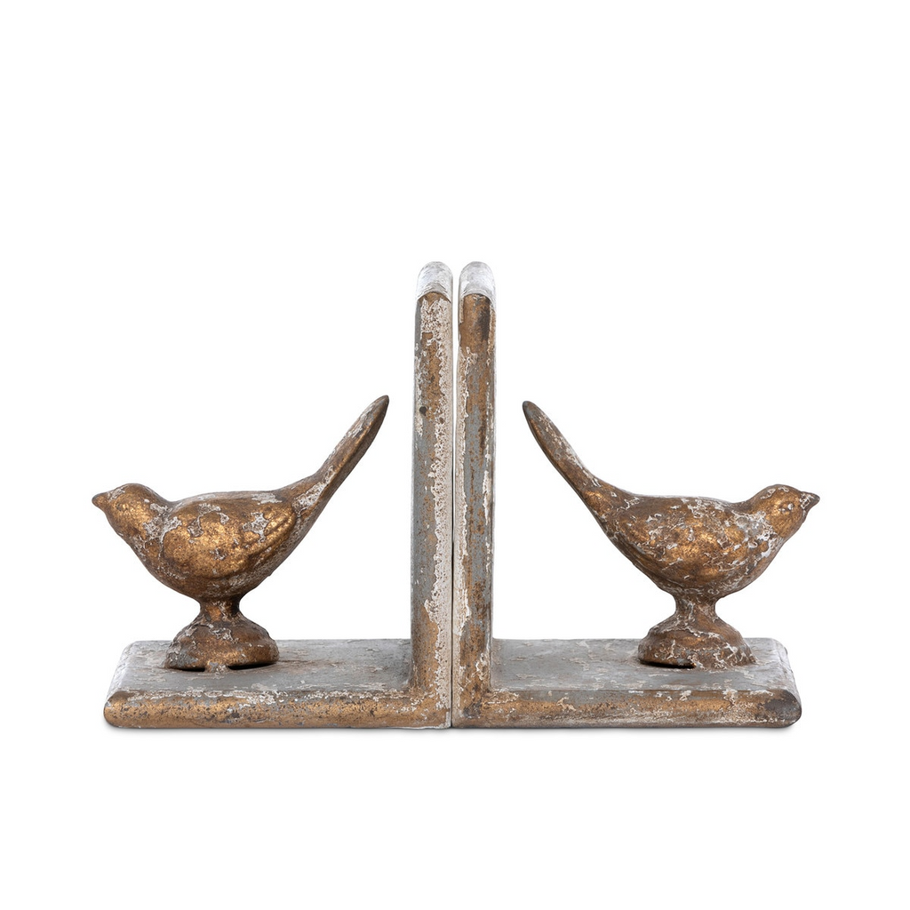Bird Duet Iron Bookends Set/2