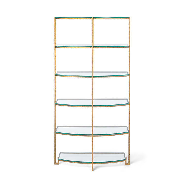 Naomi Iron and Glass Etagere