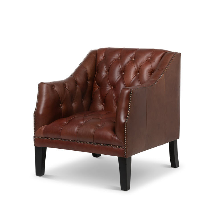 Mahogany Leather Library Chair Cordovan