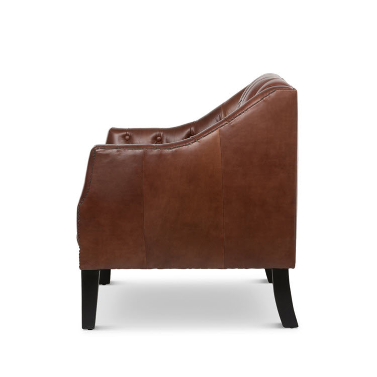 Mahogany Leather Library Chair Cordovan