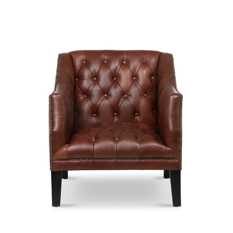 Mahogany Leather Library Chair Cordovan