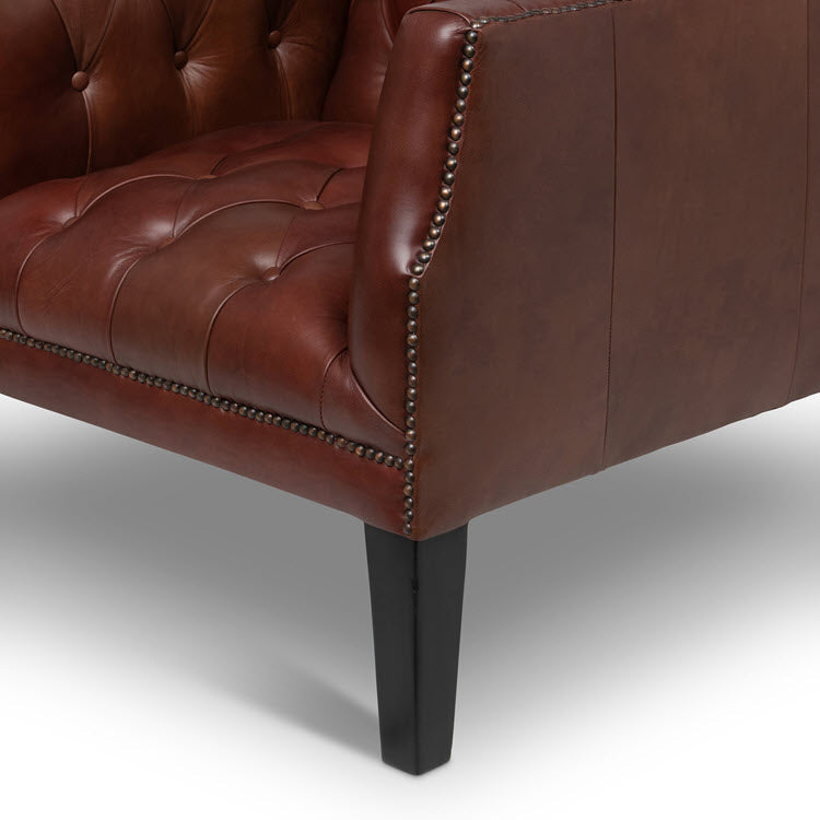 Mahogany Leather Library Chair Cordovan