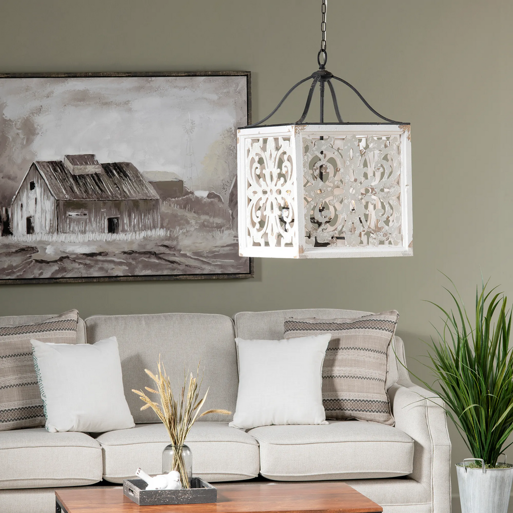 Mariah 29" Wood and Metal Pendant Light