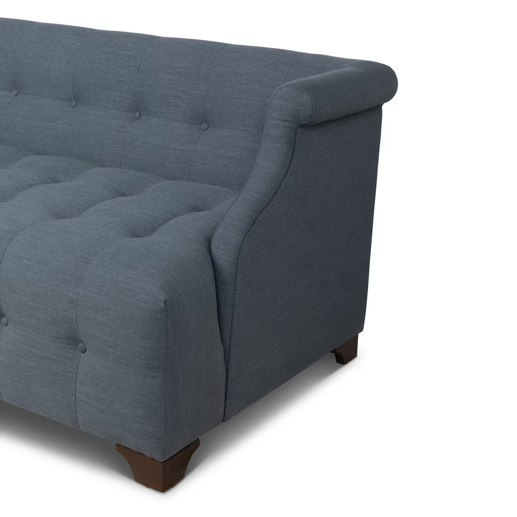 Scroll Arm Sofa Heathered Navy