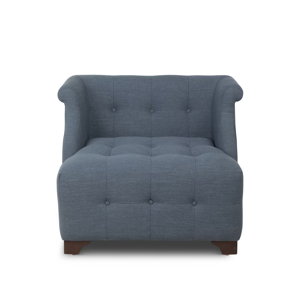 Scroll Arm Occcasional Chair Heathered Navy