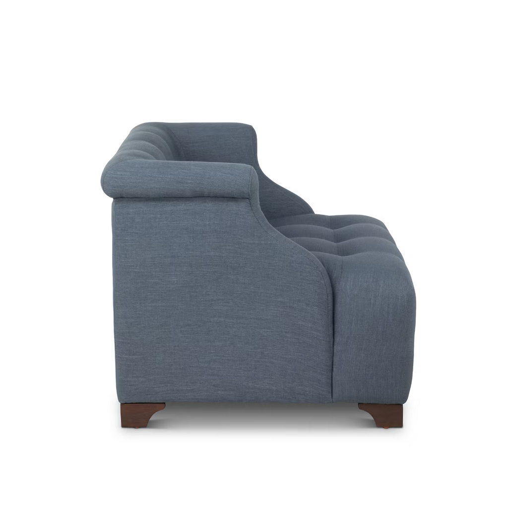 Scroll Arm Occcasional Chair Heathered Navy