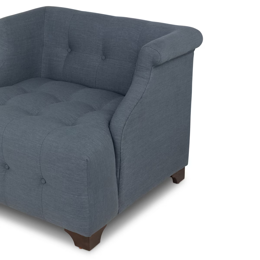 Scroll Arm Occcasional Chair Heathered Navy