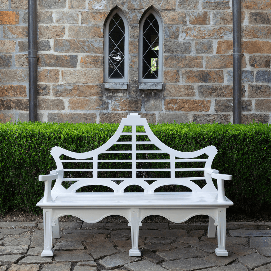 Bay Lake Garden Bench Hydrangea White