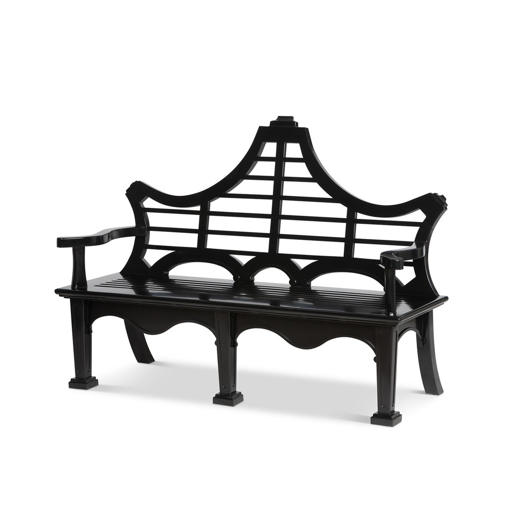 Bay Lake Garden Bench Jet Black