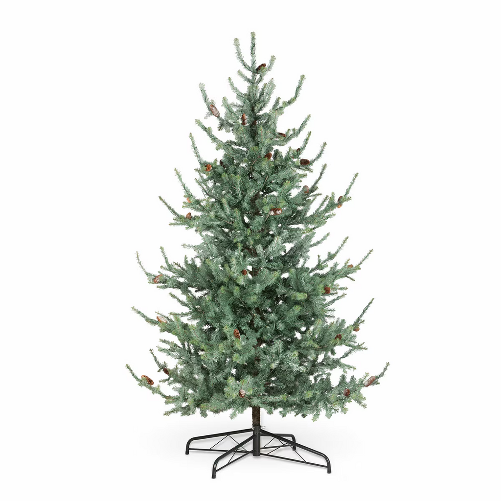 Park Hill Iced Blue Spruce Tree with Micro Lights 9'