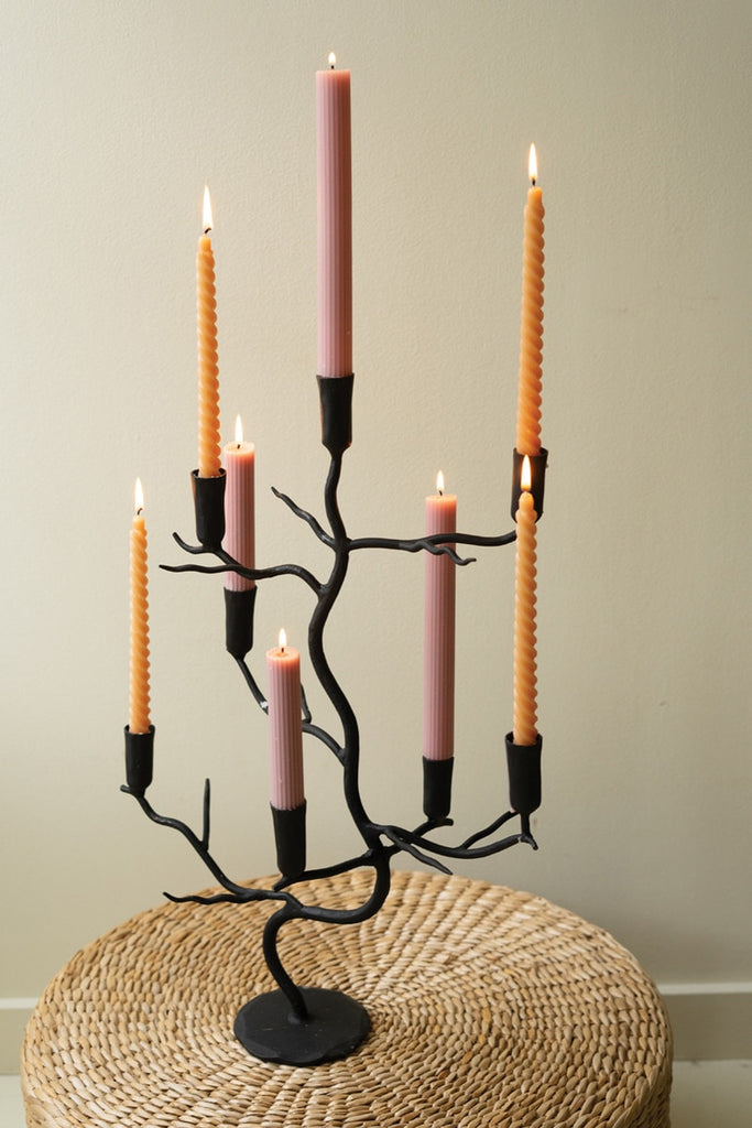 Forged Iron Halloween Candelabra