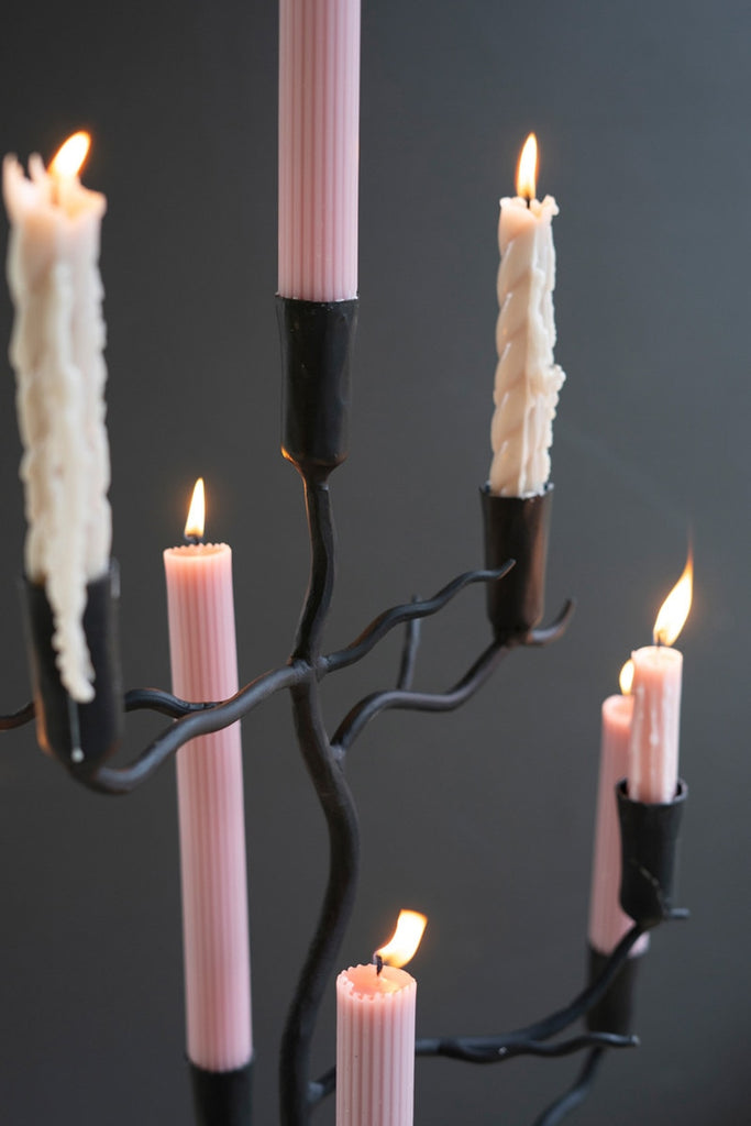 Forged Iron Halloween Candelabra