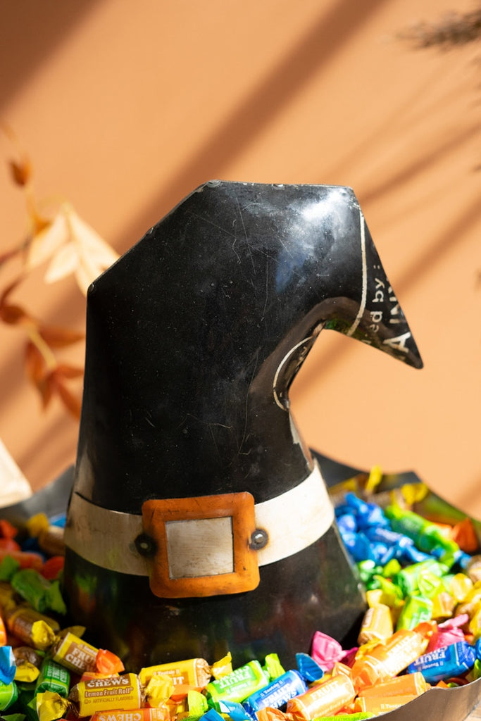 Recycled Iron Halloween Witch Hat Set/2