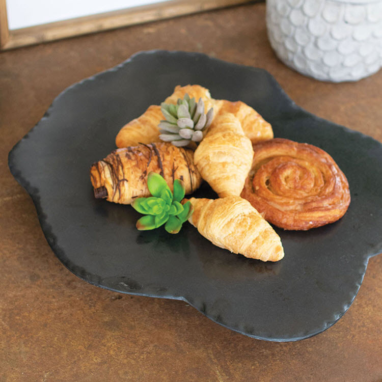 Black Lime with Rustic Edge Lazy Susan