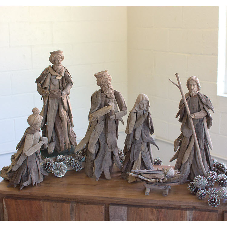 Driftwood Nativity Set/6