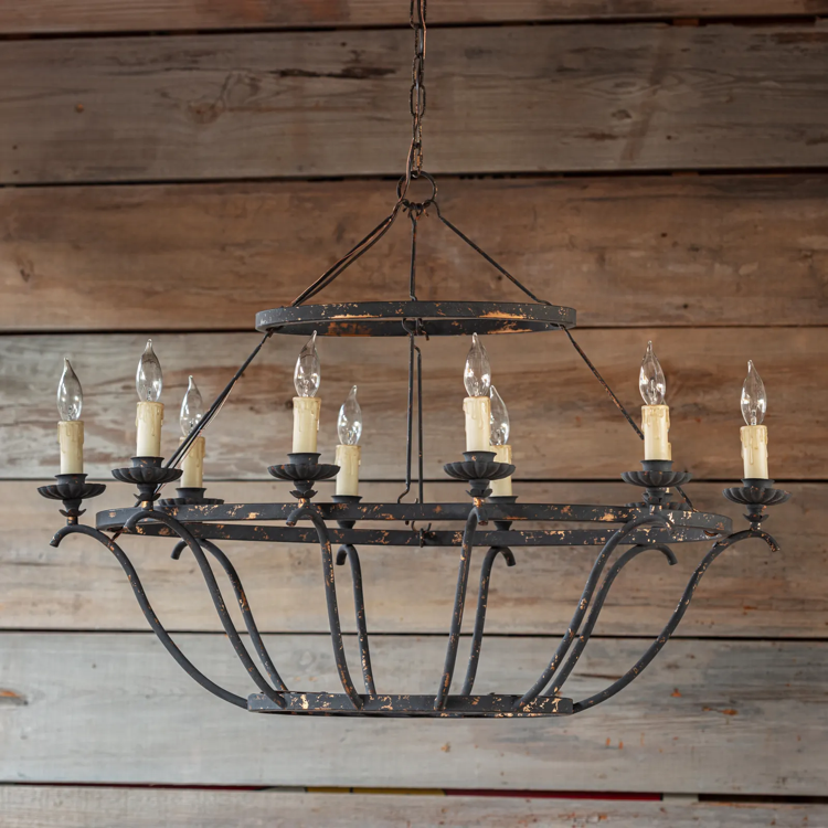 Wakefield Aged Black & Bronze Chandelier