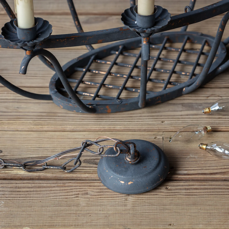 Wakefield Aged Black & Bronze Chandelier