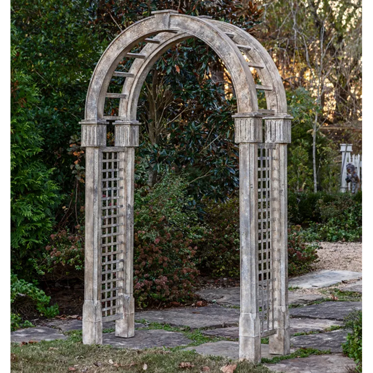 Aged Metal Garden Arbor