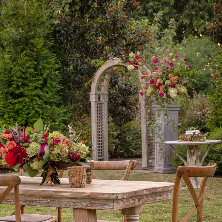 Aged Metal Garden Arbor