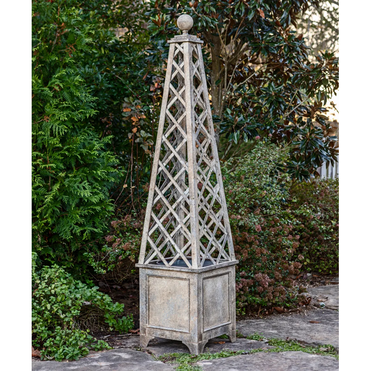 planter with metal trellis Porch View Home Aged Metal Trellis Planter – A Colorful Farmhouse